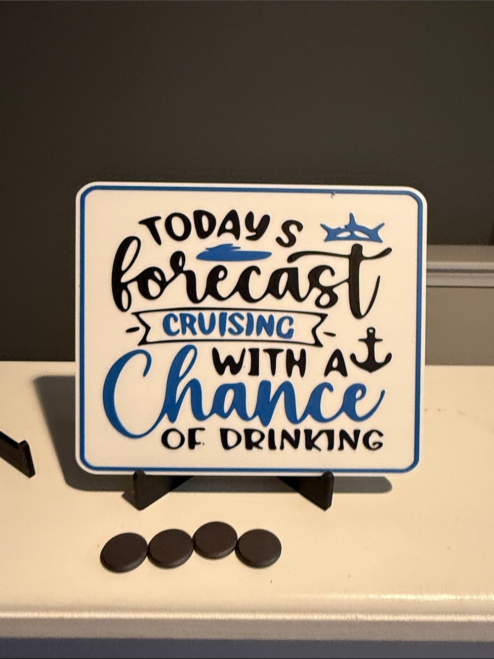 Funny Nautical Quote Sign - Blue & Black - Picture 1 of 3